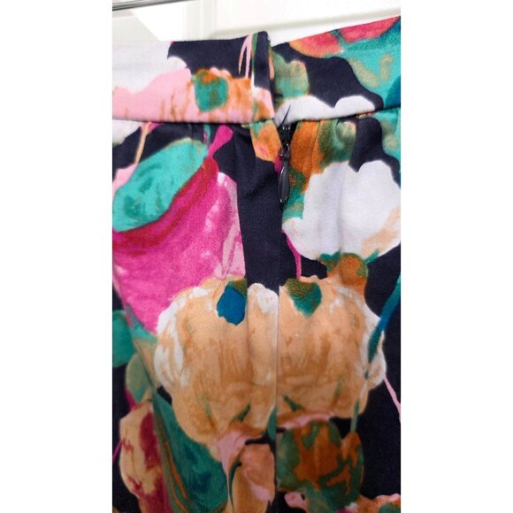 J.Crew Floral A-Line Festival Skirt Women's Size 4 Multicolor Cotton Blend Knee - Picture 4 of 7